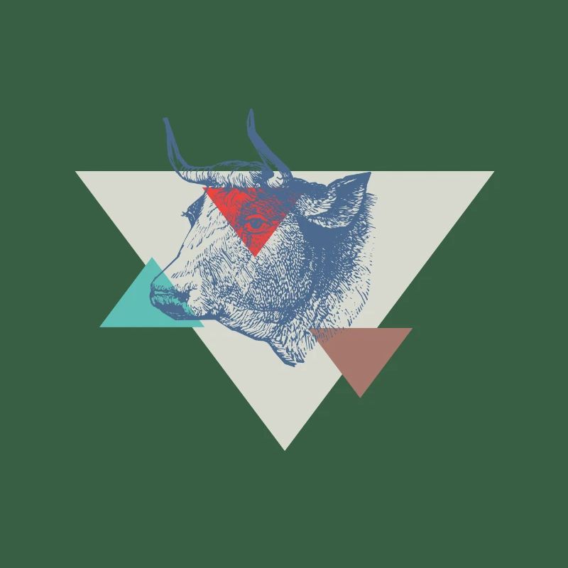 Conception de triangle de vache