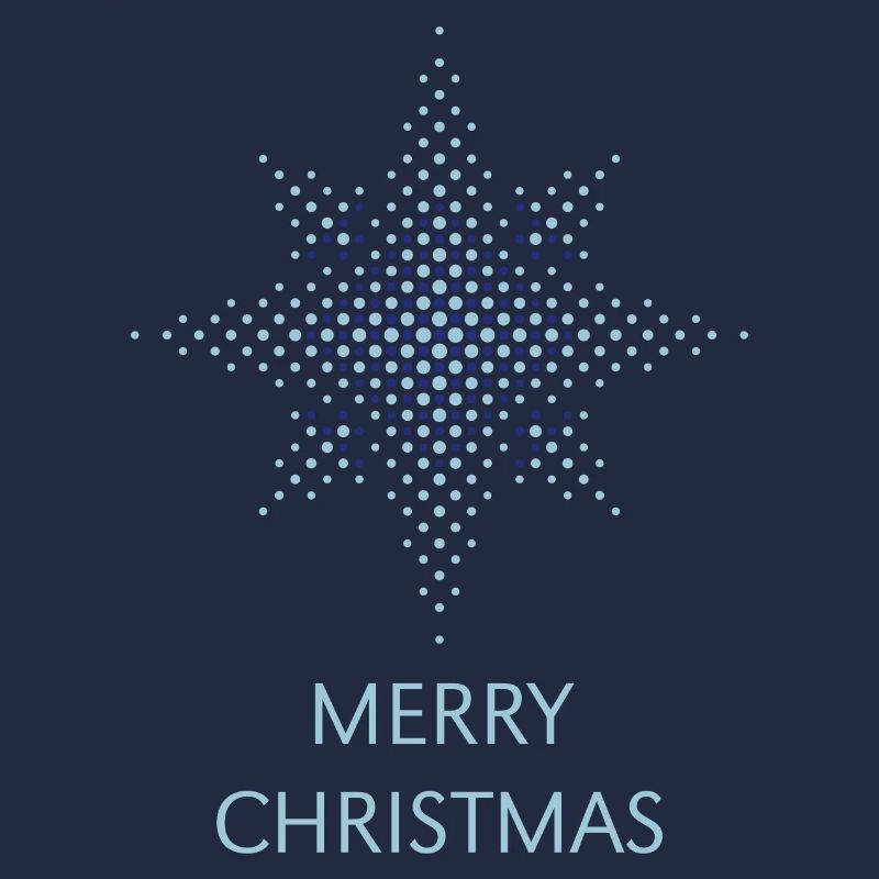 Joyeux Noël (Points de Noël étoiles / Bleu)