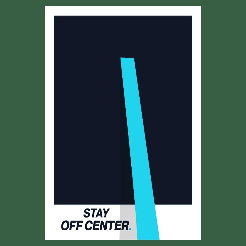 Reste hors du centre. Déclaration de conception moderne