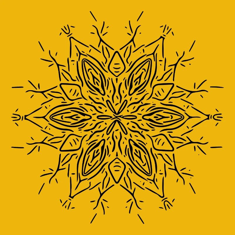 Mandala Flower Lines Shape Pattern