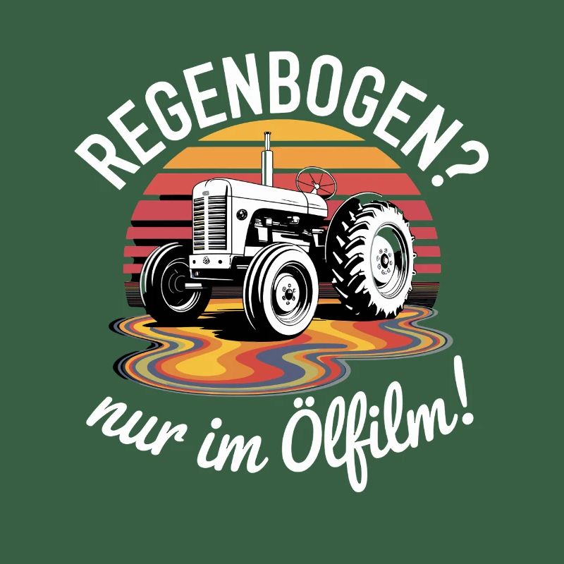  Regenbogen Nur Im Ölfilm Traktor Oldtimer