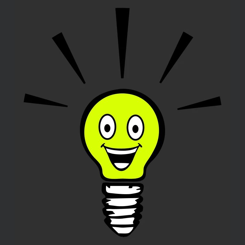 Light bulb with smiley - big idea