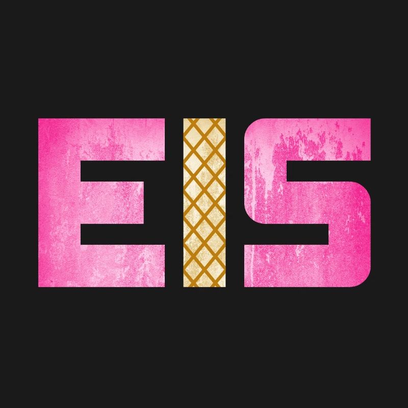 Eis Waffel Eisdiele Eiscreme Eiskrem Sommer pink