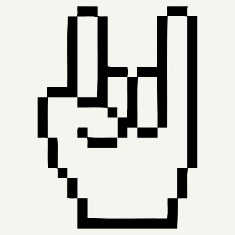 Handzeichen Cursor Rock