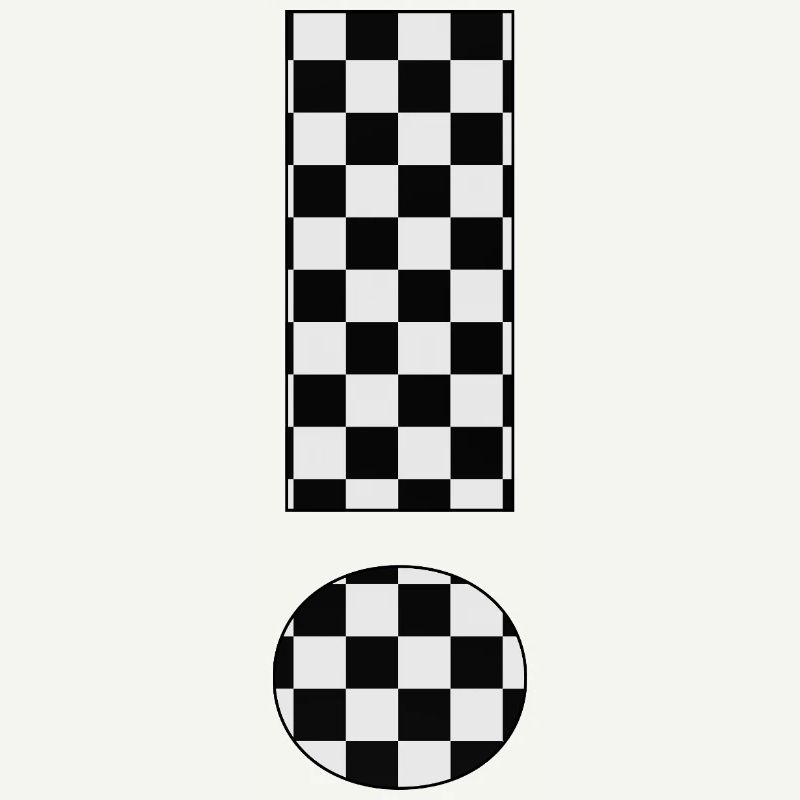 Checker pattern black and white - ! Exclamation mark