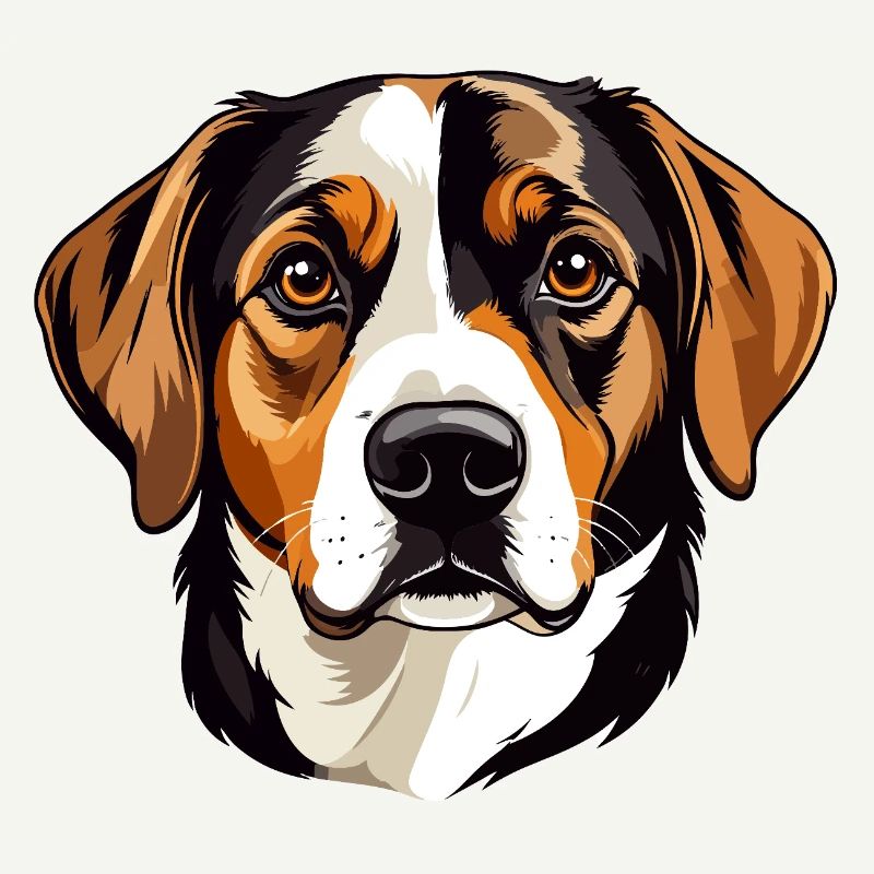 Beagle head vector illustration