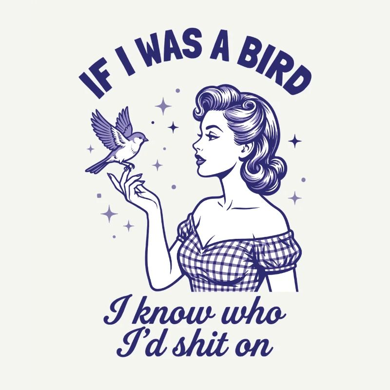 Echte Rache Vogel Retro Statement