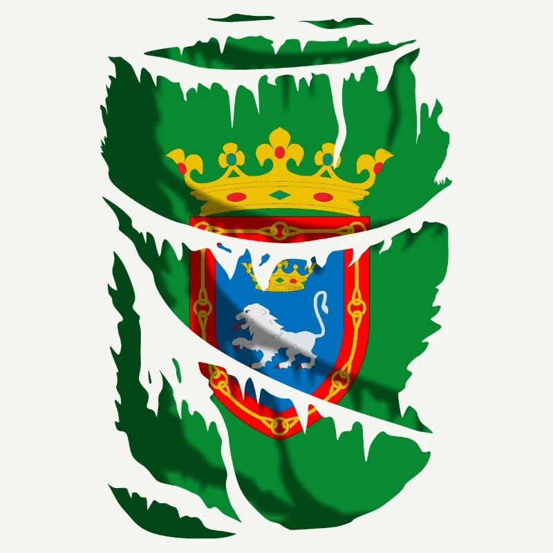 Flagge von Pamplona, zerbrochener oder zerrissener Stoffeffekt