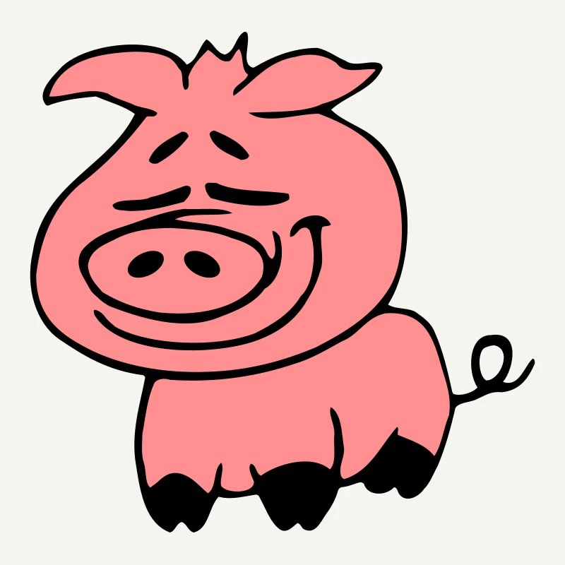 Cute Cute Cartoon Comic Piglet Pig