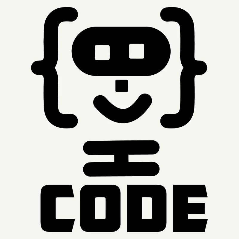 Hacker programmer code logo with text CODE
