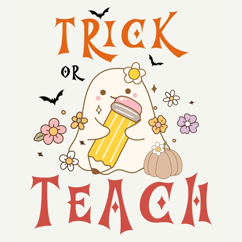 Halloween-Lehrer austricksen oder unterrichten