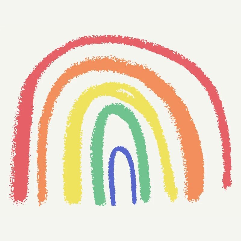 Whimsical Rainbow Brush Arc