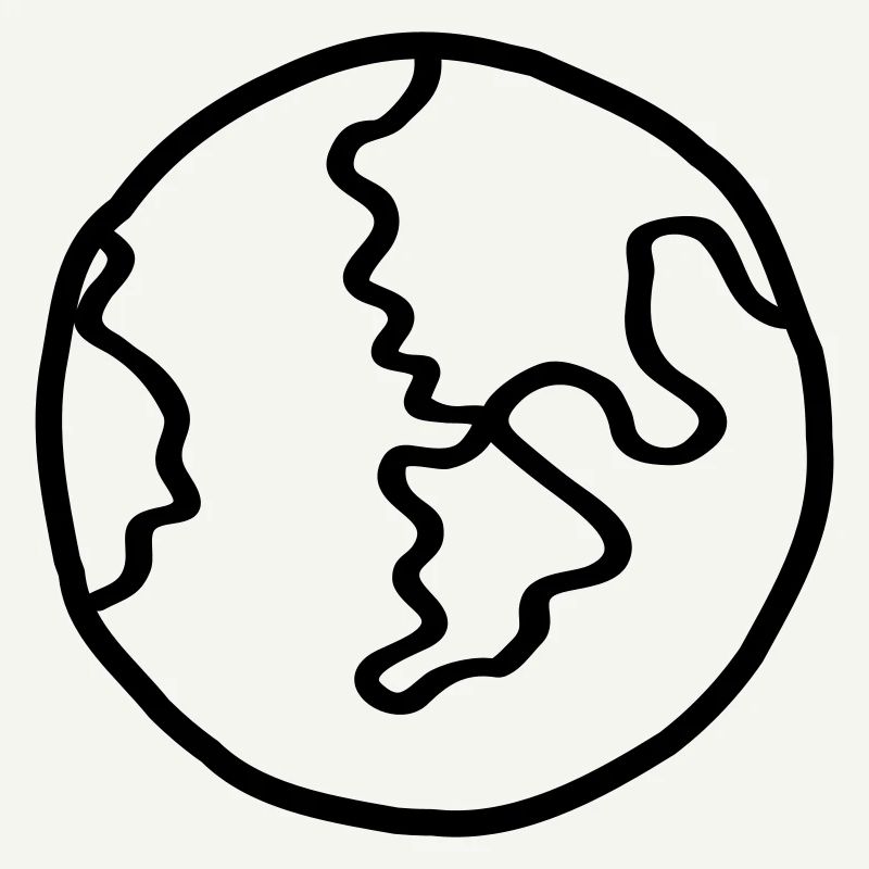 Planète Terre Doodle de l’espace