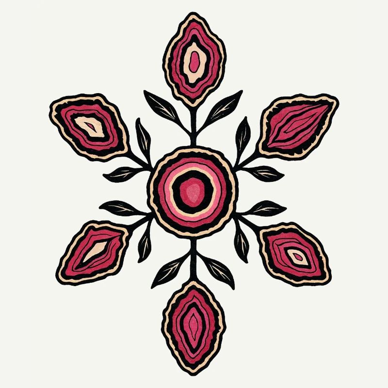 Rose Petal Mandala Pattern