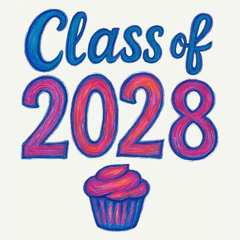 Cupcake-Gradient der Klasse 2028