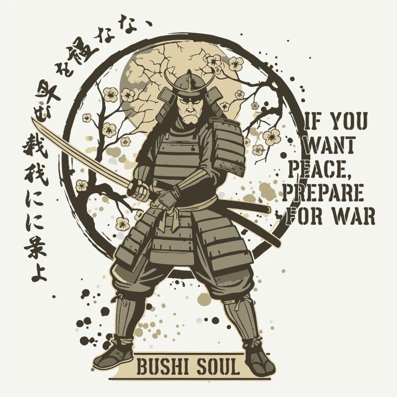 Samouraï de l’âme Bushi dans les Fleurs