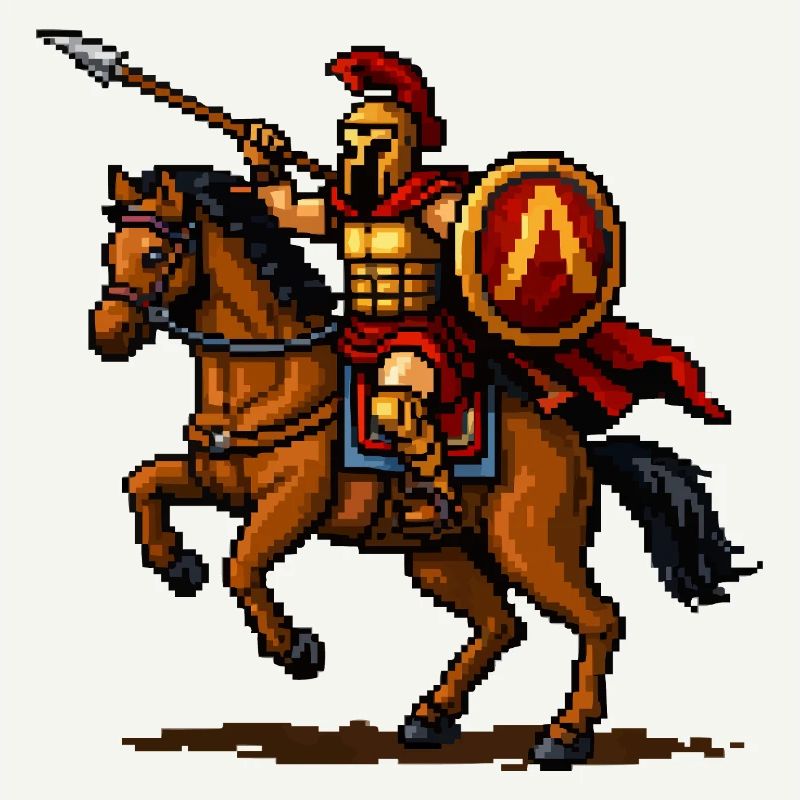 Chevalier Pixel à Cheval
