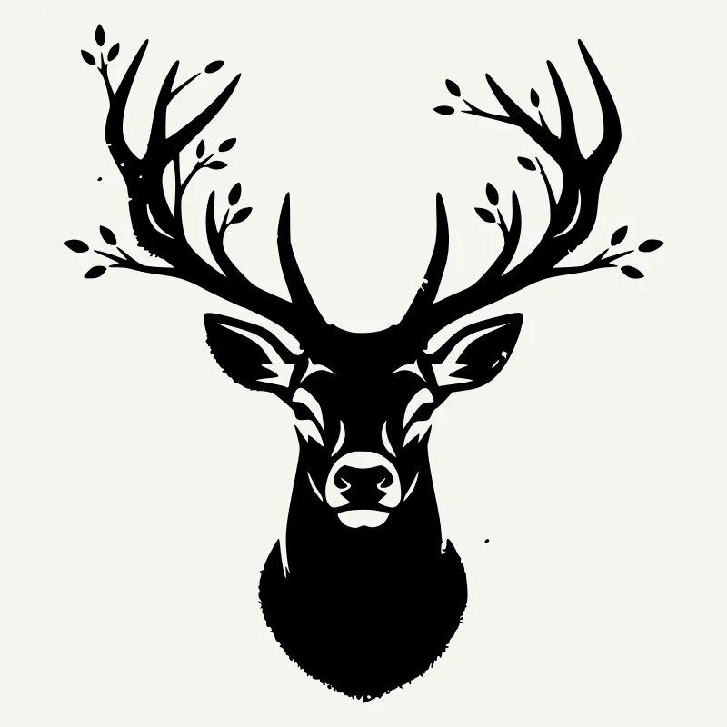 Hirsch Geweih Wald Silhouette