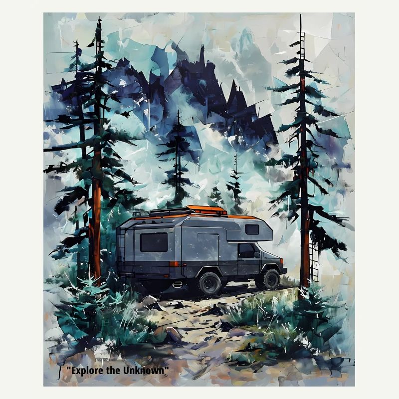 Explore the Unknown Forest Camper