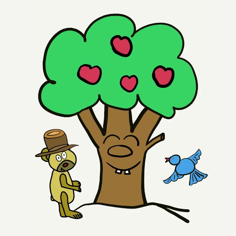 Apple Tree Tree Teddy Bear Summer Child