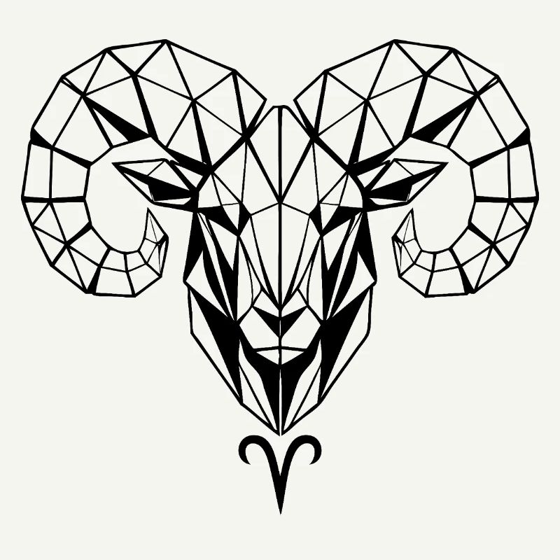 Geometric Ram – Strength & Courage