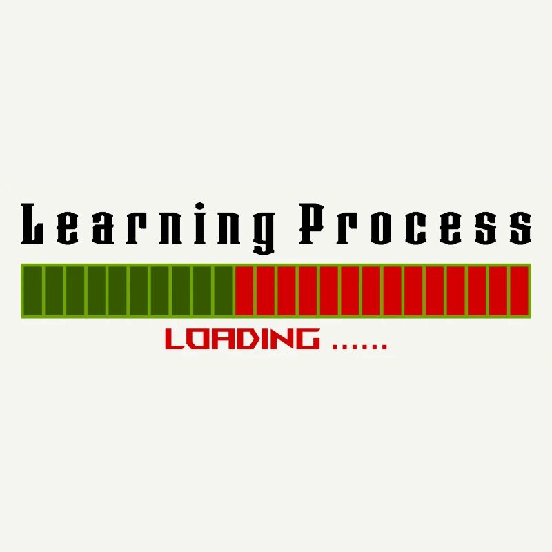 Learning Process Loading white shirt
