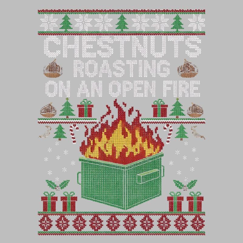 Roasting chestnuts on an open fire garbage can