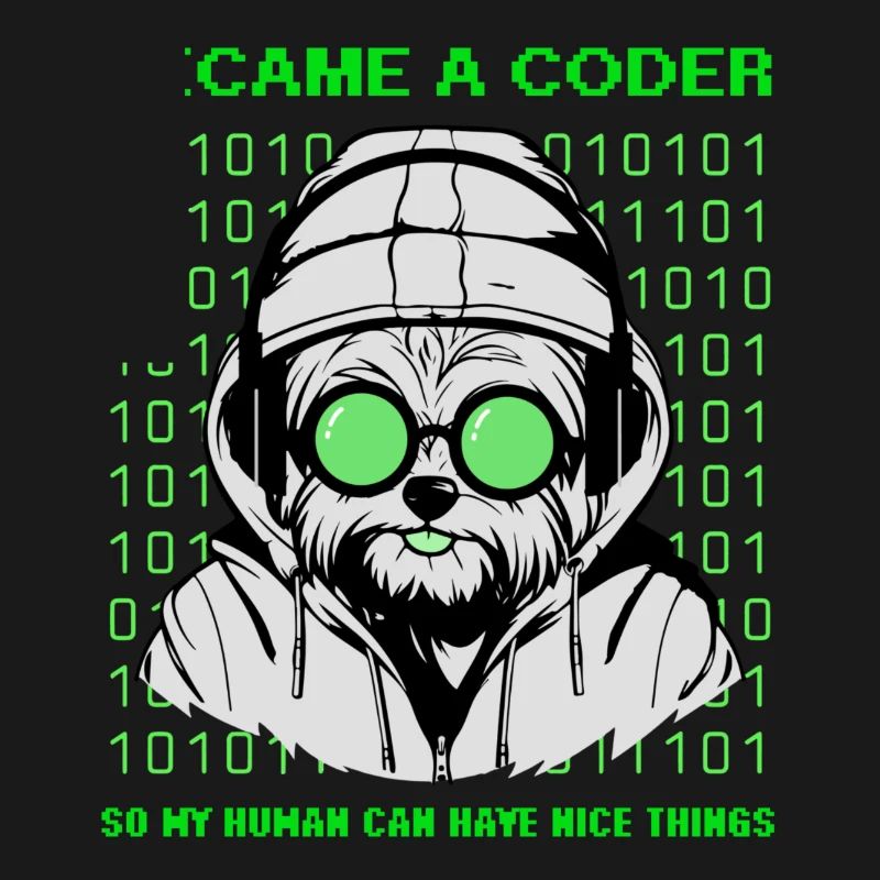 Devenu codeur – Hacker Dog Binary Look