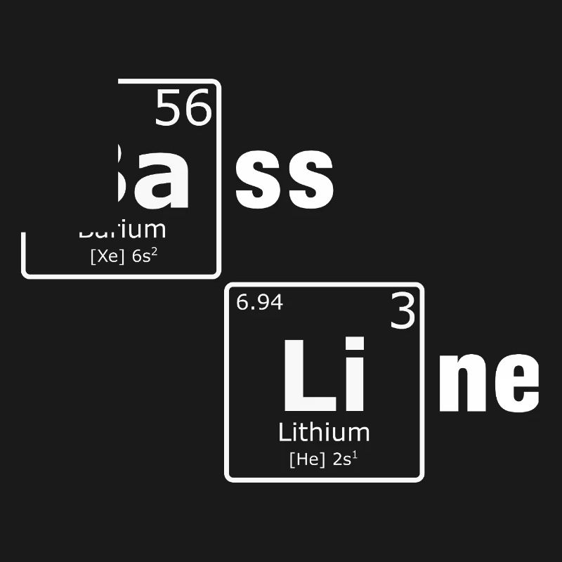 Ligne de basse PSE Éléments du tableau périodique Nerd