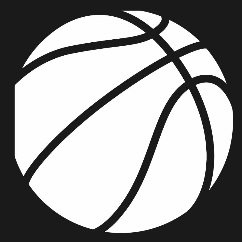Basketball logo white