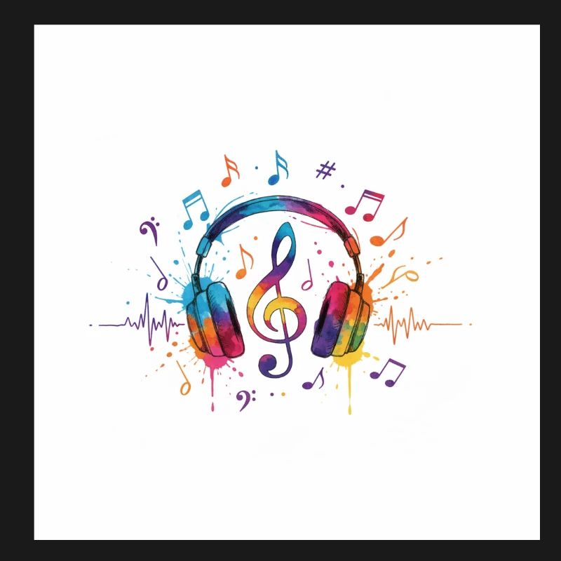 Conception musicale colorée pour casques