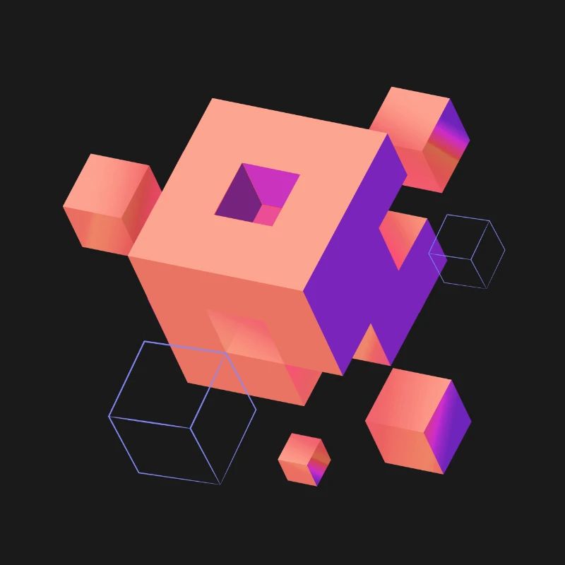 Cube Escher Space Nerd 3D AI Geek Cool PC Techie