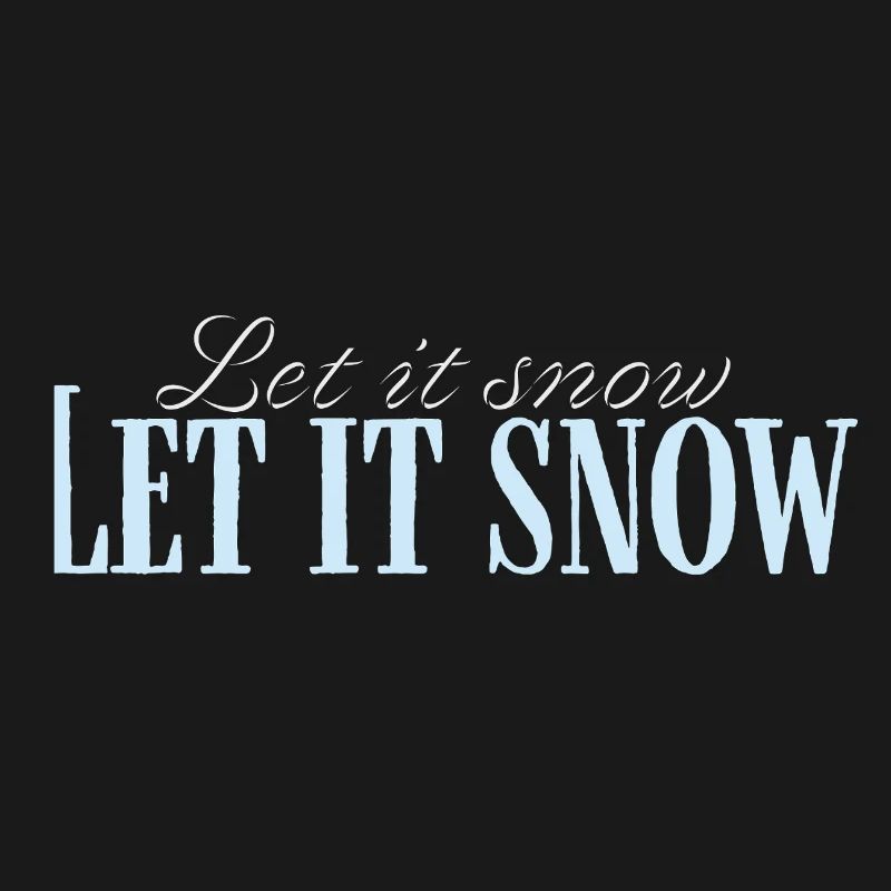 Let It Snow Script Bleu Glacé