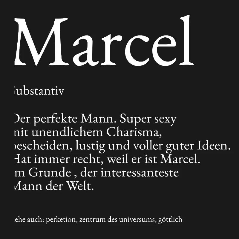 Explication du dictionnaire Marcel Prénom Marcel