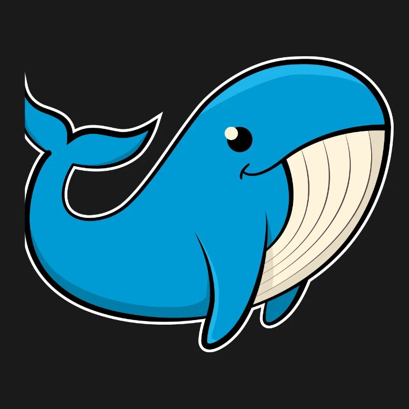 Image joyeuse d’une baleine bleue