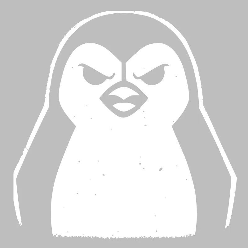 penguin stencil grunge minimalist-vector Linux