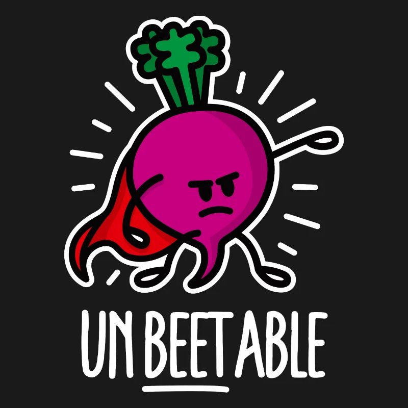 Unbeetable / unbeatable beetroot beet on dark