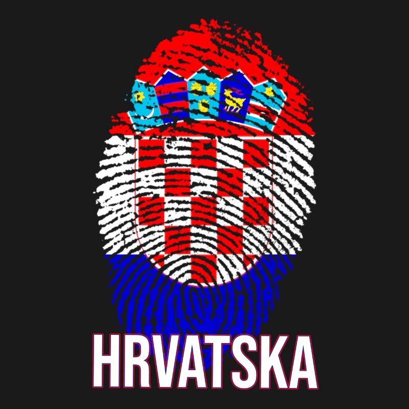 Conception HRVATSKA avec drapeau croate