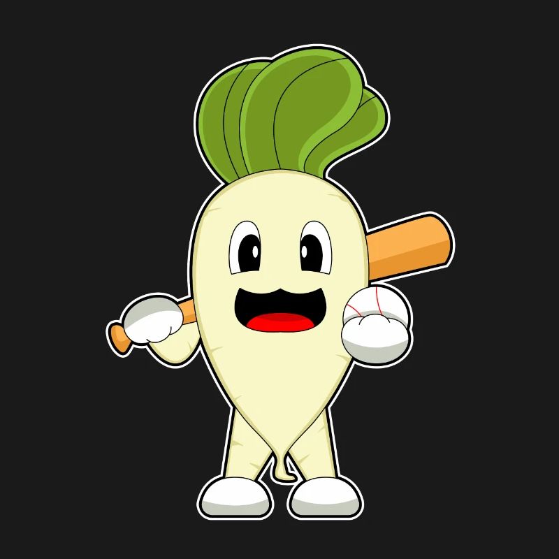 Radieschen Baseball Baseballschläger