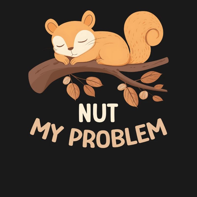 Nut My Problem Squirrel Morning Grouch Gift