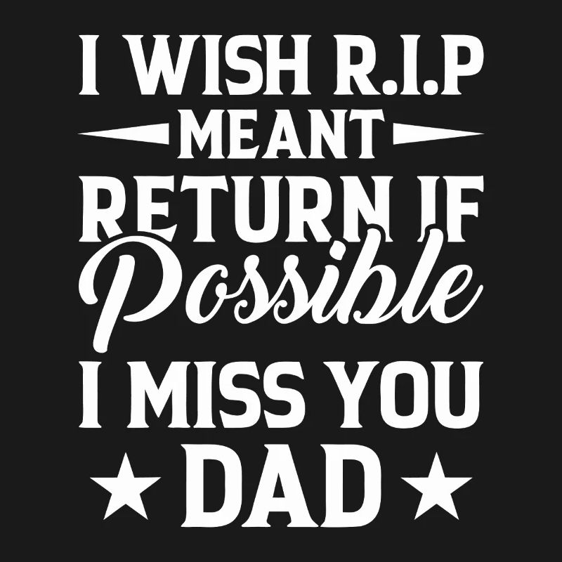 Typographie de l’hommage à Missing Dad RIP
