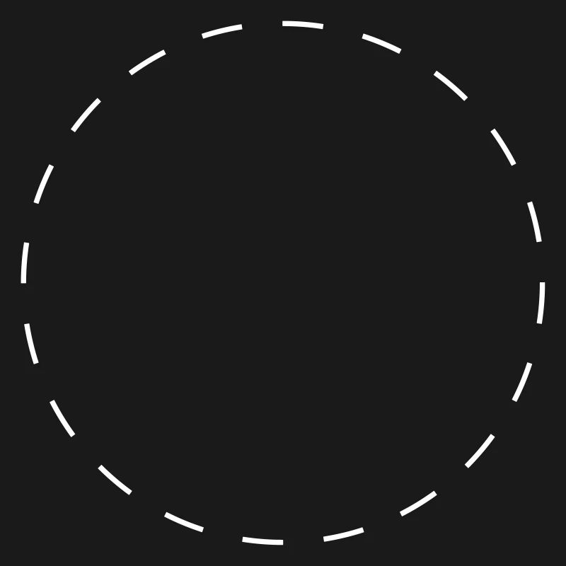Circle dashed white | Vectorgraphic