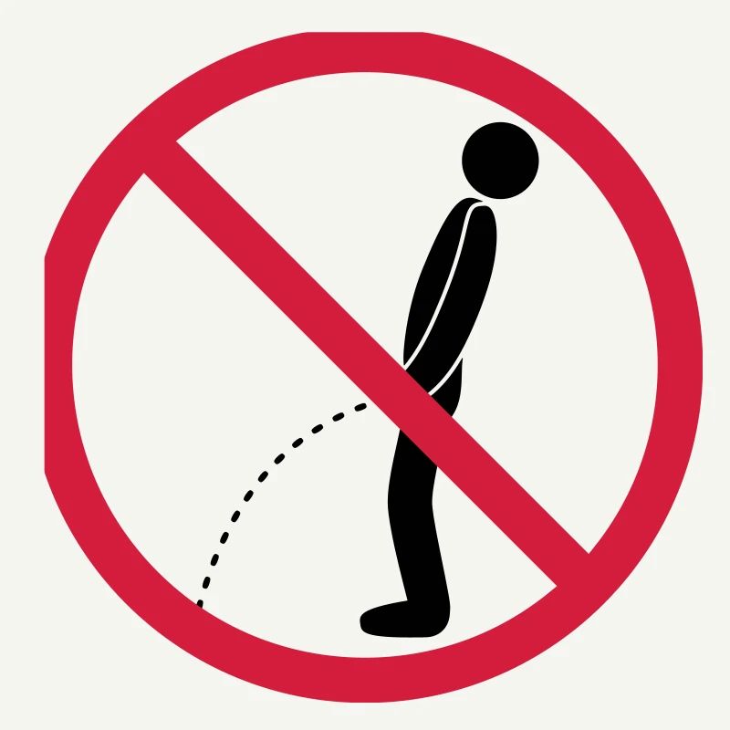 no standing pee prohibited shield pissing loo