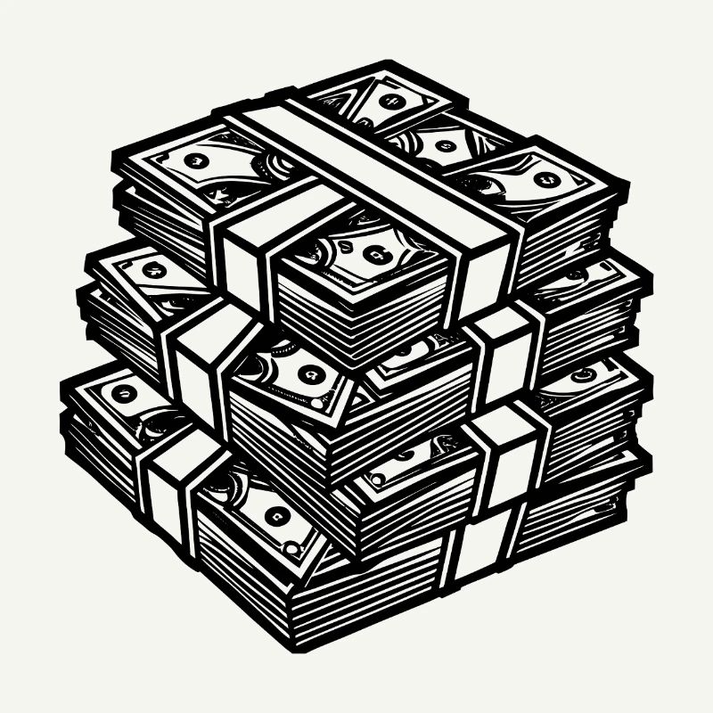 Grosse pile d’argent