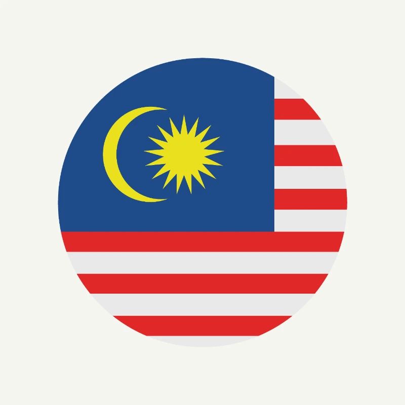 Drapeau rond de Malaisie