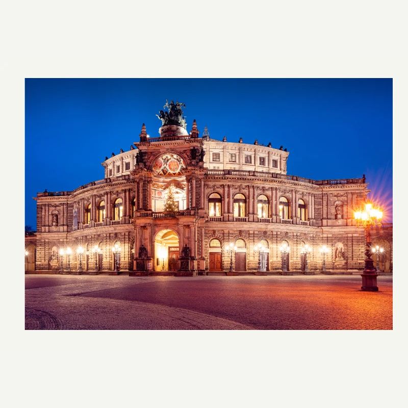 Semperoper de Dresde en soirée