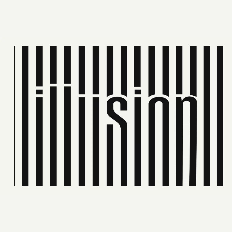 Art textuel du code-barres d’illusion