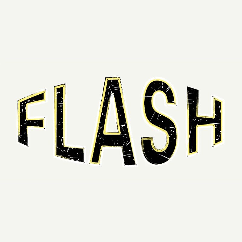 FLASH Label mit Blitzen