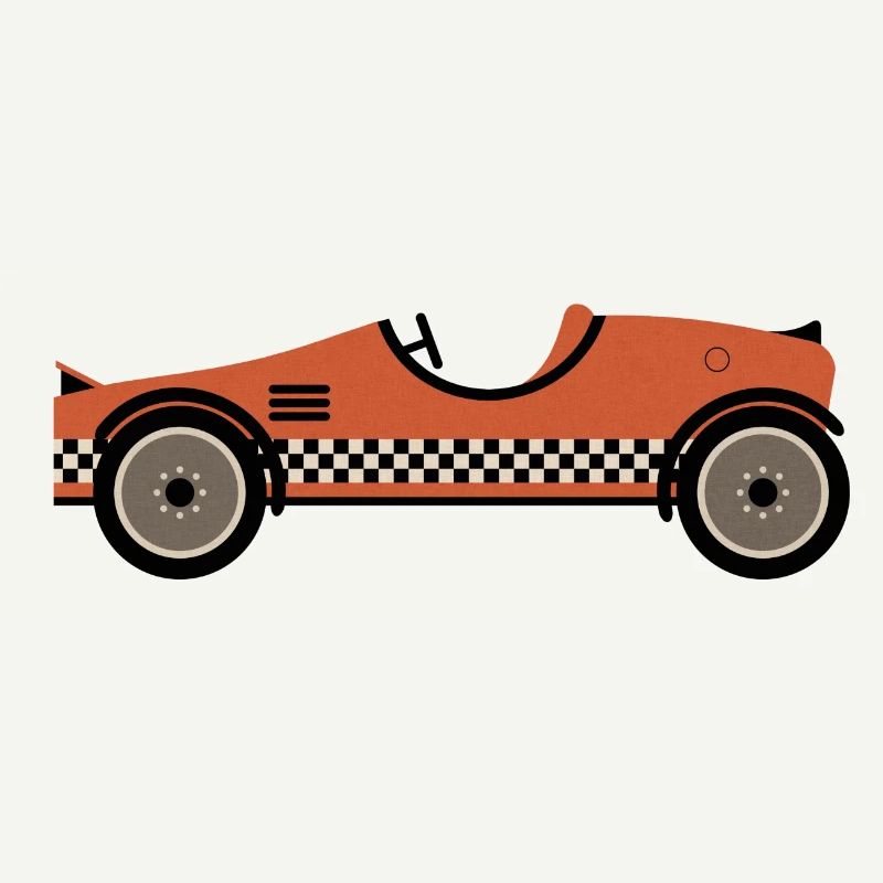 Voiture de course texturée rouge