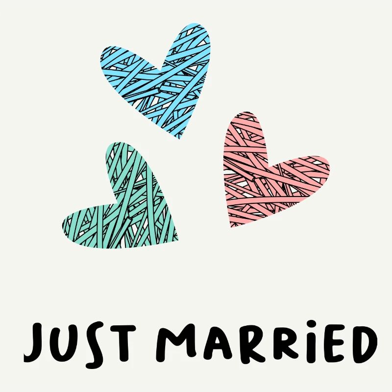 JUST MARRIED. VIVE LES MARIES. SAINT VALENTIN